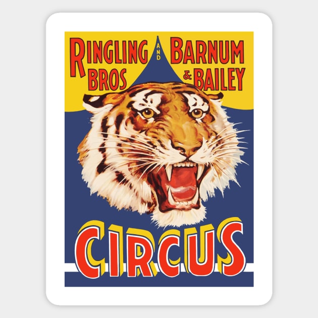 Vintage Circus Poster Sticker by RockettGraph1cs